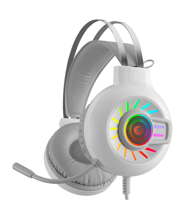 Slušalice sa mikrofonom gaming  RAMPAGE RM-K44 ZENGIBAR White 7.1 Surround RGB Light Effect, 36094