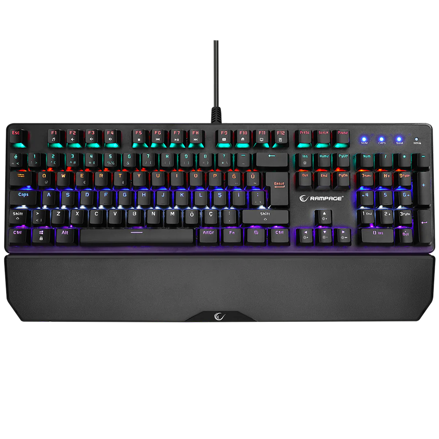 Tastatura gaming RAMPAGE KB-R86 UMBRA Black USB Rainbow Illuminated Red Switch US Layout Mechanical, 40385 - Image 2