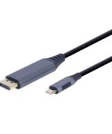 Video adapter kabl Type-C to DisplayPort, space grey, 1.8 m, 4K 60 Hz, GEMBIRD CC-USB3C-DPF-01-6