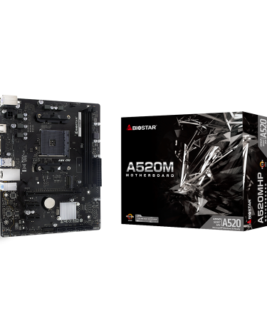 MB BIOSTAR A520MHP, mATX, Soc AM4, DDR4, M.2, GbE LAN, HDMI, VGA