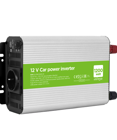 DC-AC inverter za auto GEMBIRD, in12Vout220V 1200W EG-PWC1200-01