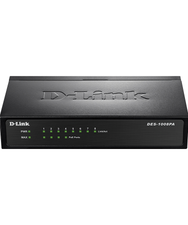 SWITCH 8 portni  D-LINK  POE, DES-1008PA