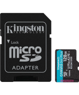 Micro SDXC card Kingston 128GB Canvas GoPlus Gen.4 200MB/s A2 U3 V30 Card + Adapter SDCG4/128GB