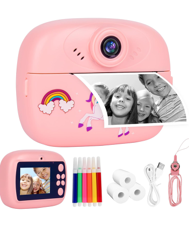 Dječija kamera sa printerom K8000 32GB micro sd kartica, pink