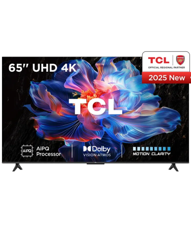 TCL 65"V6C 4K TV Google OS HDR10 HVA Panel Motion Clarity Dolby Audio; AiPQ Processor; 65V6C