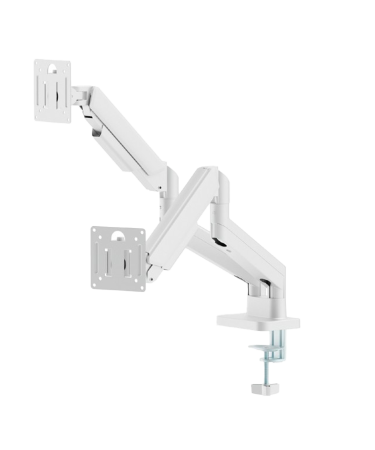 NOSAČ ZA DVA MONITORA GEMBIRD MA-DA2-06-W, montaža na sto, 17" up to 32", up to 10 kg, white