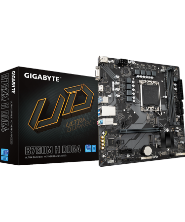 Gigabyte MB B760M H DDR4 LGA1700; 2xDDR4; 2xM.2; 4xSATA 12xUSB; HDMI, DP; mATX