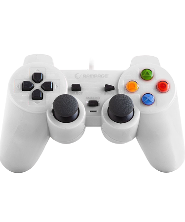 Game Pad gaming RAMPAGE Snopy SG-R602 PS3/PC White USB 1.8m Joypad, 30493