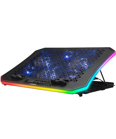 Postolje za notebook gaming Rampage AD-RC34 METAFOR Black 6 Fan RGB Illuminated 10"-19", 36312
