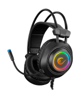 Slušalice sa mikrofonom gaming RAMPAGE RM-K19 RAGING PLUS Black USB 7.1 Version RGB Led Gaming Headset with Microphone, 32915