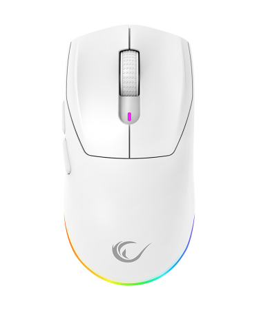 Miš gaming RAMPAGE PROTE M5 Pro Wireless White RGB LED Charged 26000 DPI 3395 Sensor, 41247