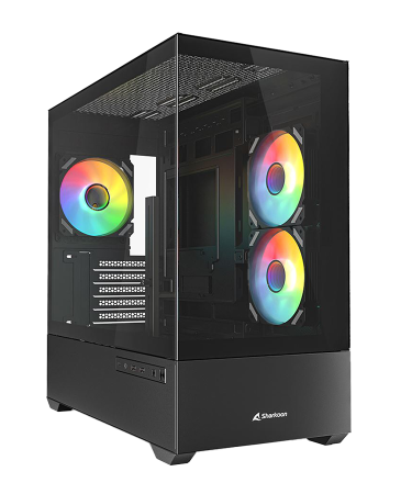 Kućište SHARKOON gaming, MK6 RGB Black mATX, ventilator 3x120mm