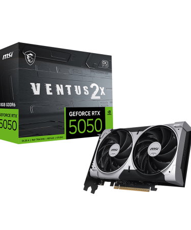 VGA MSI GeForce RTX 5050 VENTUS 2X OC 8G Graphics Card w/ HDMI, Triple DP