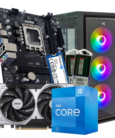 GNC GAMER OMEGA H610 i5-12400F 16GB DDR4 SSD 500 GB RTX 5050 8 GB GAMING KUCISTE NO-OS G2Y