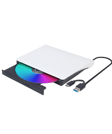 EXT.DVD RW GEMBIRD, USB+Type-C, USB 3.1 Gen. 1, DVD-USB-031-BW