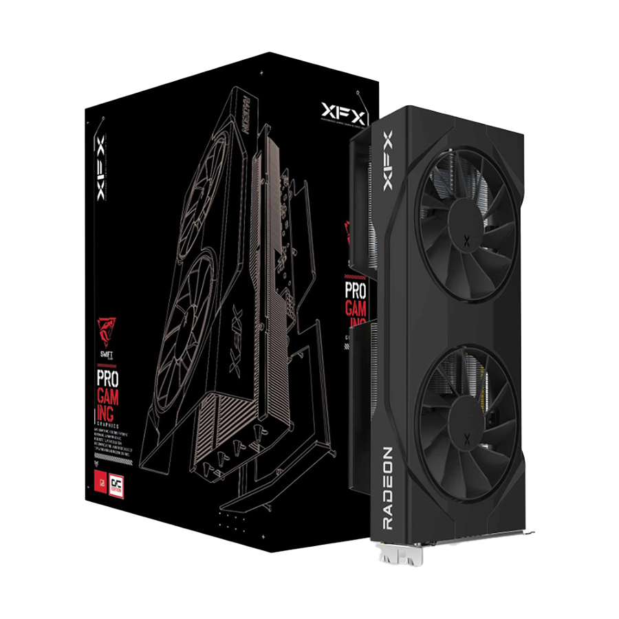 VGA XFX SWIFT AMD Radeon RX 9060 Gaming Edition with 8GB GDDR6 HDMI 2xDP, AMD RDNA 4, black box, SI ONLY, RX-96SWFT8BC