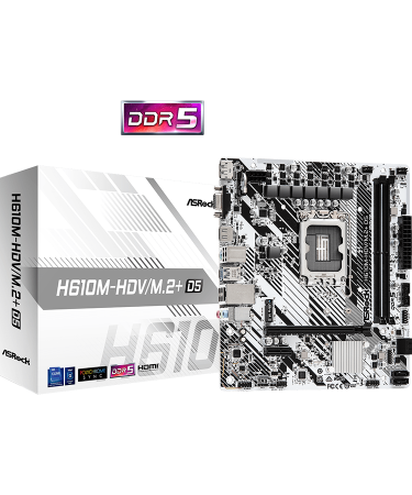 ASROCK MB H610M-HDV/M.2+ D5 Intel H610;2xDDR5;VGA,HDMI,DP micro ATX, H610M-HDV/M.2PLUSD5
