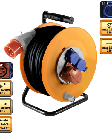 home Motalica za kabl, 25 met., H07RN-F, 5 x 2.5 mm², IP44 - HJR 400-25
