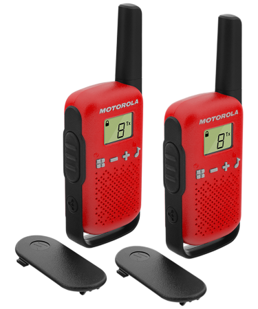 Motorola Walkie Talkie, domet 4 km, 16 kanala, crvena - TLKR T42 RD