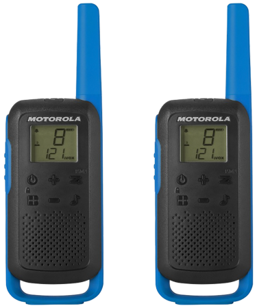 Motorola Walkie Talkie, domet 8 km, 16 kanala, plava - TLKR T62 BL