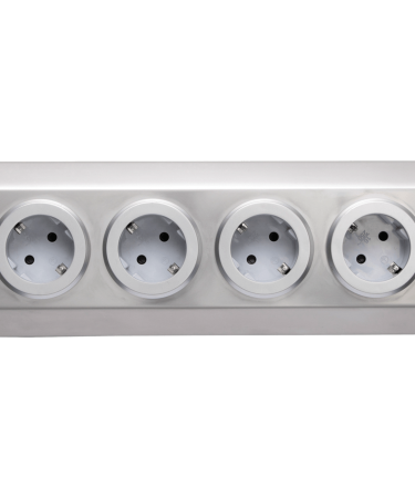 home Strujni razdjeljnik sa 4 utičnice, INOX - KNV 04