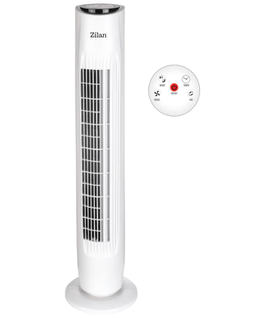 Zilan Ventilator stupni, daljinski upravljač, 45W, 80 cm, ±80° - ZLN3437