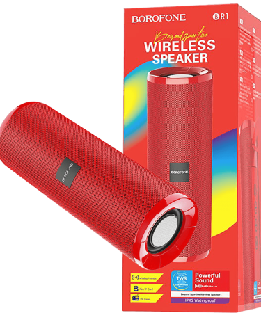 Borofone Zvučnik bežični, Bluetooth, 1200 mAh, 3 h, crvena - BR1 Beyond Red