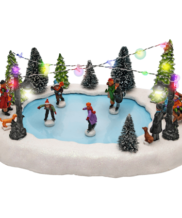 home Dekorativna LED rasvjeta, osvjetljeno klizalište sa djecom - DRM 9