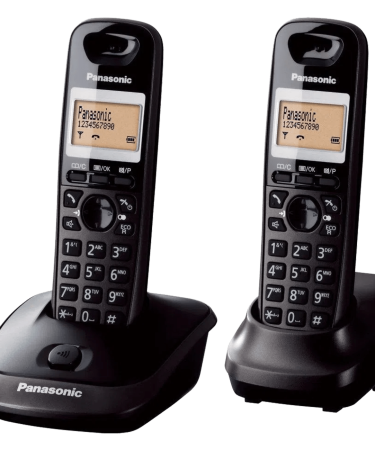 Panasonic Telefon, bežični, sa dvije slušalice, DECT, 1,4"LCD, crna - KX-TG2512FXT