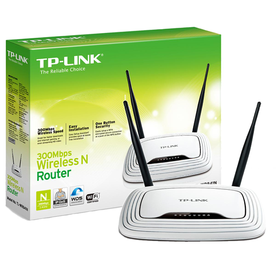 TP-LINK Wireless N Router, 4 porta, 300Mbps, 2x5dBi antena - TL-WR841N