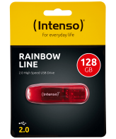 (Intenso) USB Flash drive 128GB Hi-Speed USB 2.0, Rainbow Line, RED - USB2.0-128GB/Rainbow