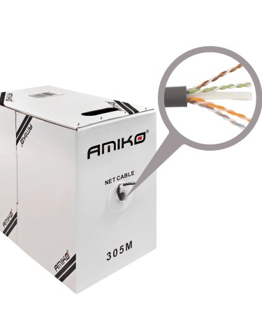 Amiko Mrežni UTP kabl, CAT5e, CCA, 305 met - CAT5e UTP CCA 305m