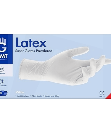 GMT Rukavice, latex, M veličina, 100 kom. - Latex Gloves Size: M