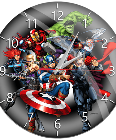 Marvel Zidni sat, Marvel Avengers - Wall Clock Glossy Avengers 003
