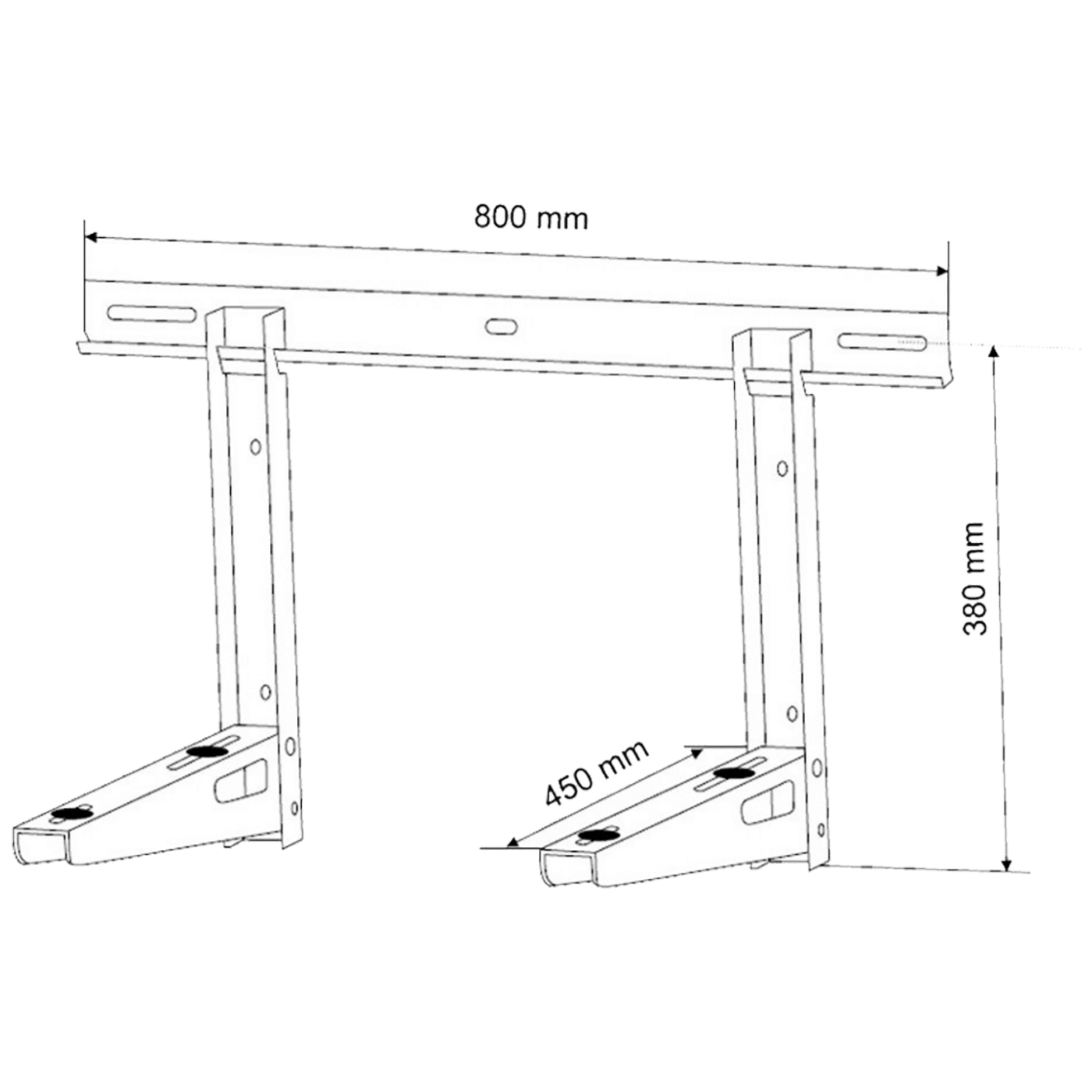 Maclean Nosač klima uređaja, do 100 kg., 450 x 380 mm - MC-622 - Image 2