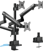 Maclean Stolni nosač za 3 LCD monitor, 17 "- 27", 2 x USB3.0 port - MC-811