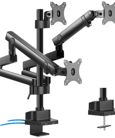 Maclean Stolni nosač za 3 LCD monitor, 17 "- 27", 2 x USB3.0 port - MC-811