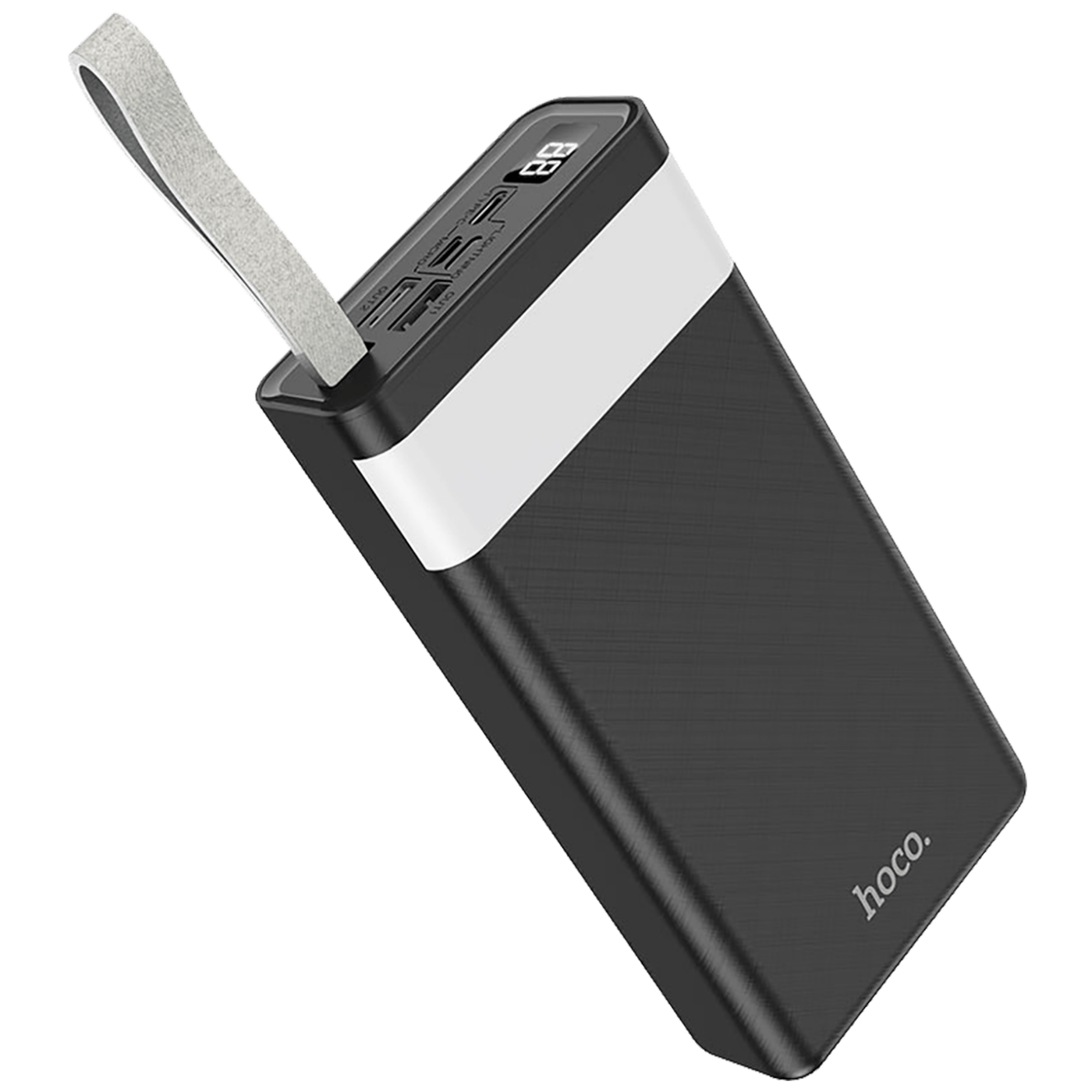 hoco. Punjač prijenosni sa lampom, Hoco j73, 30000mAh, 2A / 2A - J73 Powerful, Black - Image 3