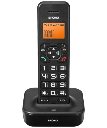 Brondi Telefon bežični, LED display, crni - Bravo Star, Black