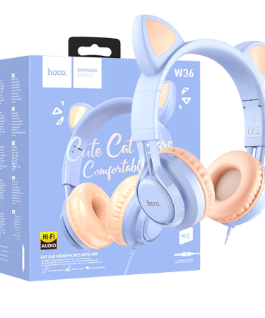 hoco. Slušalice sa mikrofonom, mačje uši, plava - W36 slušalice Mačje uši,Dream Blue