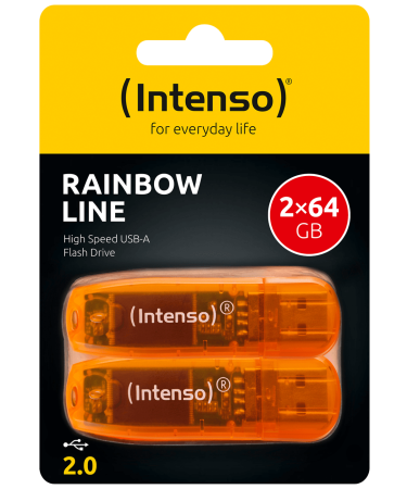 (Intenso) USB Flash drive 64GB Hi-Speed USB 2.0,Rainbow Line, 2 kom - USB2.0-64GB/Rainbow, 2 kom