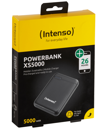 (Intenso) Prijenosni punjač za mobitele i tablete 5000mAh - POWERBANK XS5000 Black