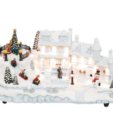 home Dekorativna LED rasvjeta, Diorama, bijela kuća - DRM 16