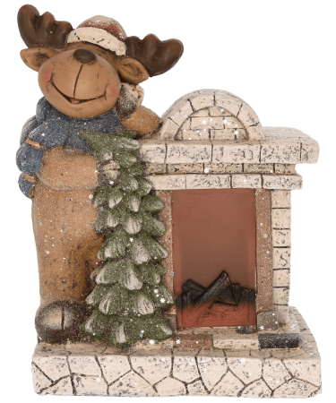 home Dekorativna LED rasvjeta, Kamin sa jelenom - DD62650