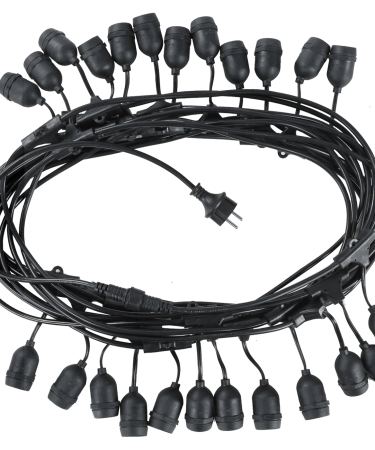 Avide Kabel sa 24 sijaličnih grla E27, dužina 15 met., Outdoor - Outdoor E27 String 15m