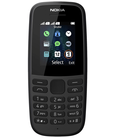 Nokia Telefon mobilni , 1.77" zaslon, Single SIM, FM radio - Nokia 105 SS Black EU