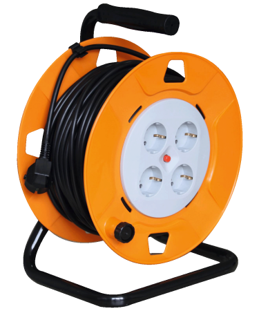 home Motalica za kabl, 25 met., H05VV-F, 3G1.5 mm², IP20 - HJR 4-25/1,5