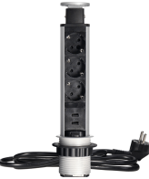 Orno Produžni kabel sa 3 x Schuko utičnice + 2 x USB, ugradbena - OR-AE-1349(GS)