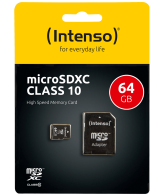 (Intenso) Micro SD Kartica 64GB Class 10 sa adapterom - SDXCmicro+ad-64GB/Class10
