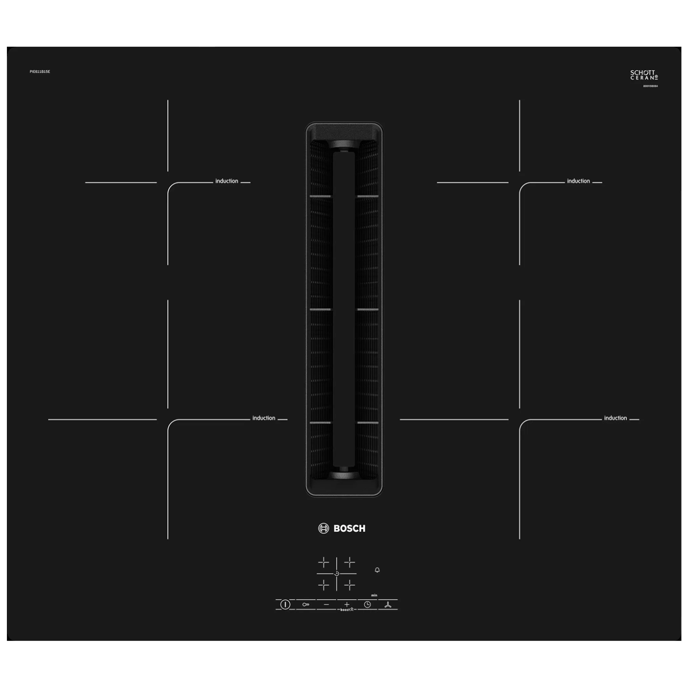 Bosch Ugradbena indukcijska ploča sa integrisanom napom, Serie 4 - PIE611B15E